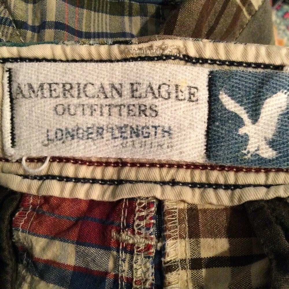 American Eagle Longer Length Patchwork Shorts 34 - image 3